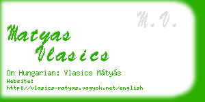 matyas vlasics business card