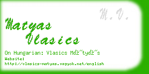 matyas vlasics business card